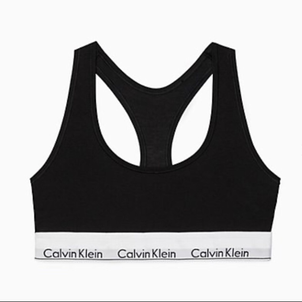 Black Calvin Klein sport bra